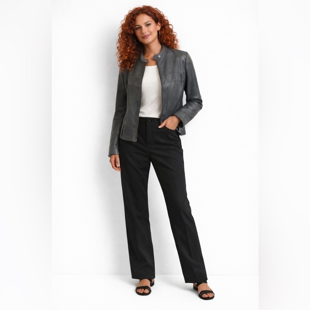 Lipstick Boutique Gray Leather Jacket Size Medium